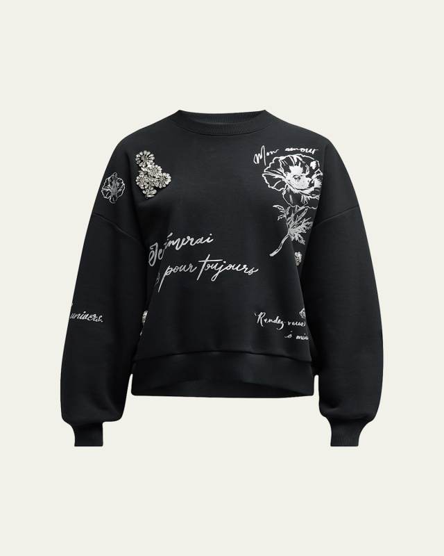 Foiled Love Letter Brandy Cotton Sweatshirt
